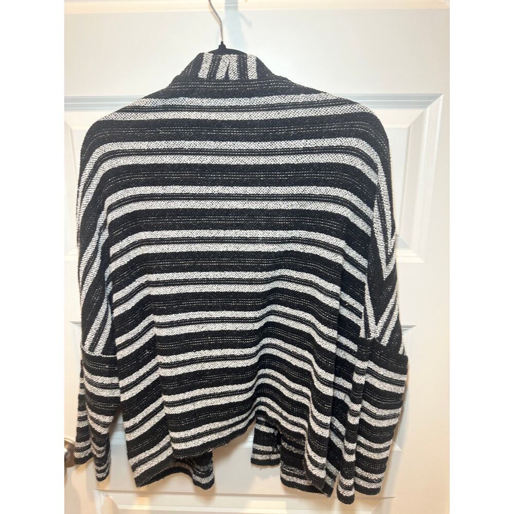 Madewell Black &‎ White Stripe Dolman Sleeve Drapey Cardigan XS/S Oversized - Picture 7 of 9